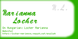 marianna locher business card